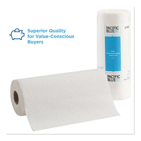 Pacific Blue Select Two-ply Perforated Paper Kitchen Roll Towels, 2-ply, 11 X 8.8, White, 100/roll, 30 Rolls/carton