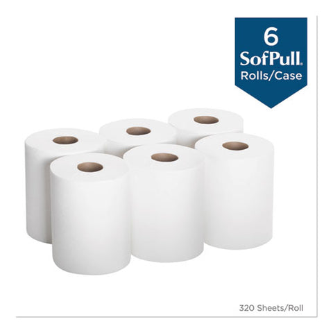 Sofpull Center-pull Perforated Paper Towels, 1-ply, 7.8 X 15, White, 320/roll, 6 Rolls/carton