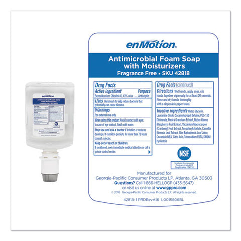 Gp Enmotion Automated Touchless Antimicrobial Foam Soap Refill, Unscented, 1,200 Ml, 2/carton