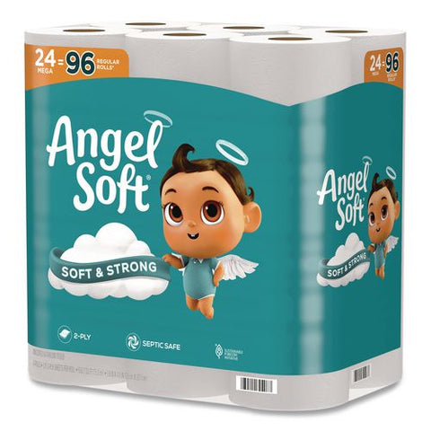 Mega Toilet Paper, Septic Safe, 2-ply, White, 320 Sheets/roll, 24 Rolls/pack
