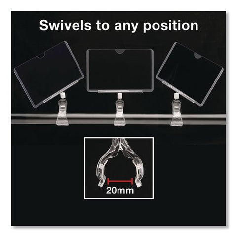 Swivel Clip Signs, Clear, 3/pack
