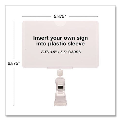 Swivel Clip Signs, Clear, 3/pack