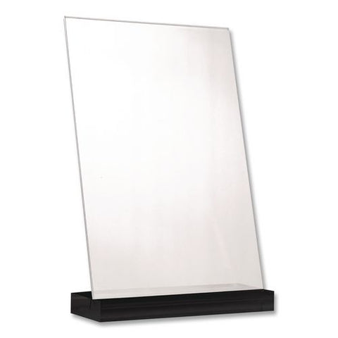 Acrylic Sign Holder With Black Angled Base, 3.5 X 5 Insert