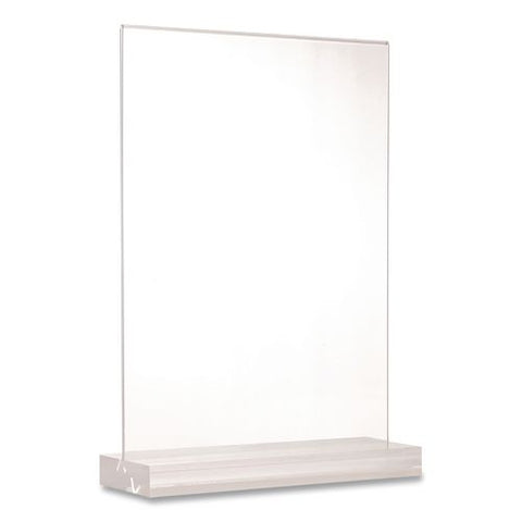 Acrylic Sign Holder With Dual Function Base, 5 X 7 Insert