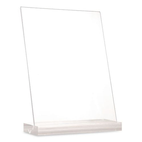 Acrylic Sign Holder With Dual Function Base, 8.5 X 11 Insert