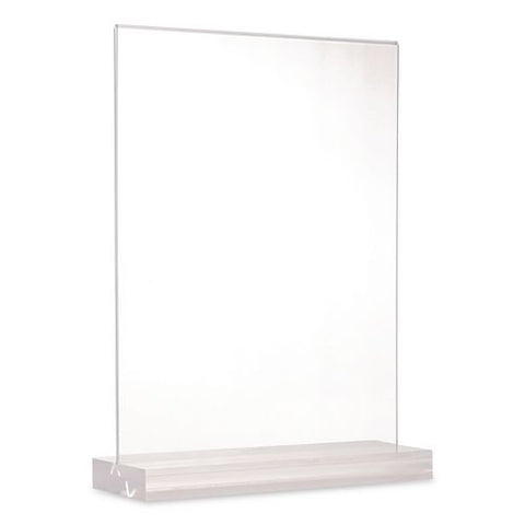 Acrylic Sign Holder With Dual Function Base, 8.5 X 11 Insert