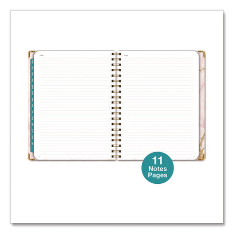 Marble Weekly/monthly Planner, 11 X 8.5, Pink Marble/gold Cover, 14-month: Nov 2024 To Dec 2025