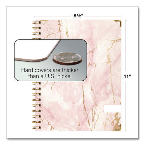 Marble Weekly/monthly Planner, 11 X 8.5, Pink Marble/gold Cover, 14-month: Nov 2024 To Dec 2025