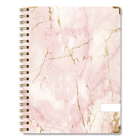 Marble Weekly/monthly Planner, 11 X 8.5, Pink Marble/gold Cover, 14-month: Nov 2024 To Dec 2025