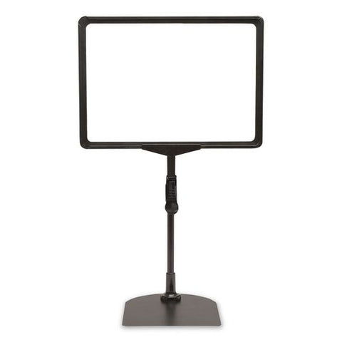 Adjustable Tabletop Pedestal Sign, 8.5 X 11 Insert, Black