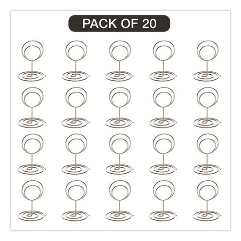 Decorative Wire Card Holders, Silver Frame, 20/pack