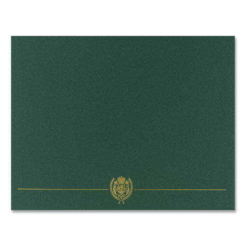 Classic Crest Certificate Covers, 9.38 X 12, Hunter, 5/pack