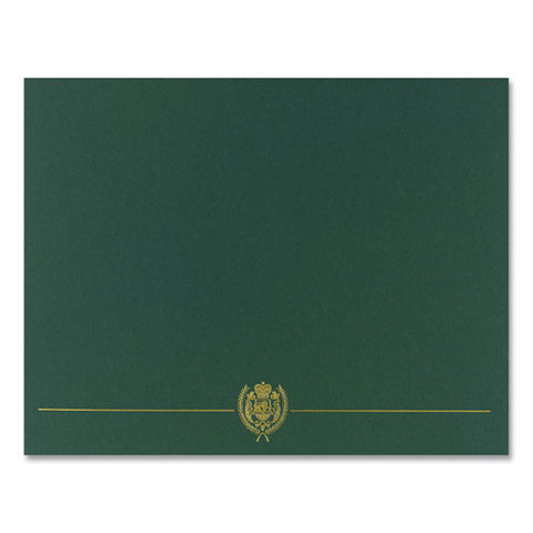Classic Crest Certificate Covers, 9.38 X 12, Hunter, 5/pack
