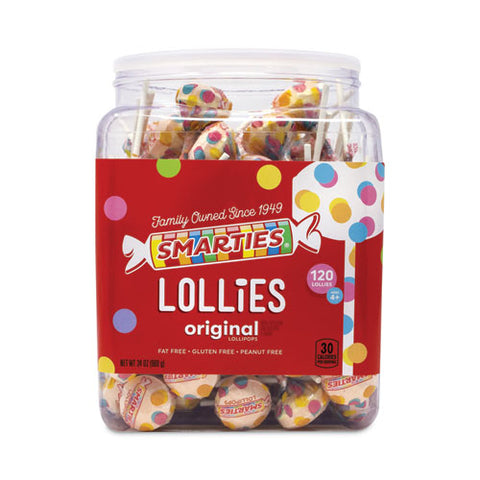 Smarties Lollies Lollipops, 34 Oz Jar, 120 Pieces