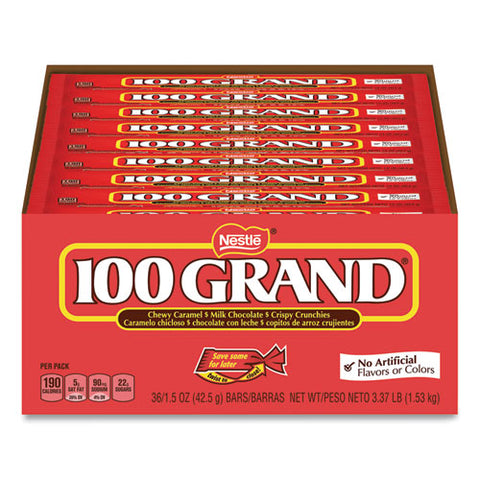 Chocolate Candy Bars, Full Size, 1.5 Oz, 36/carton