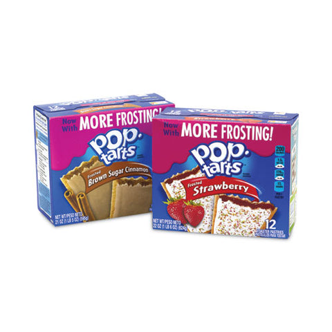 Pop Tarts, Brown Sugar Cinnamon/strawberry, 2 Tarts/pouch, 12 Pouches/pack, 2 Packs/carton