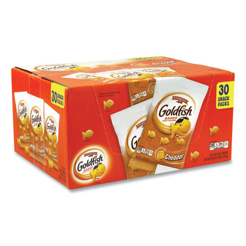 Goldfish Crackers, Cheddar, 1.5 Oz Bag, 30 Bags/box