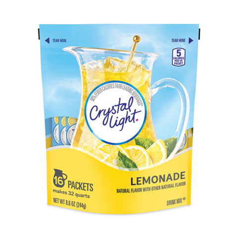 Flavored Drink Mix Pitcher Packs, Lemonade, 0.14 Oz Packets, 16 Packets/pouch, 1 Pouch/carton