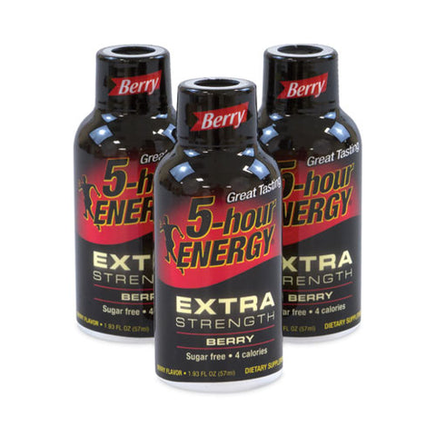 Extra Strength Energy Drink, Berry, 1.93 Oz Bottle, 24/carton