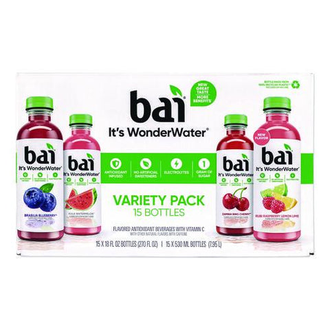 Antioxidant Infused Beverage, Variety Pack, 18 Oz Bottle, 15/carton