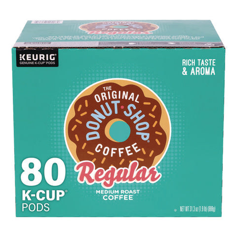 Donut Shop Coffee K-cups, Regular, 80/carton