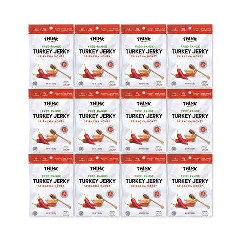 Sriracha Honey Turkey Jerky, 1 Oz Pouch, 12/pack