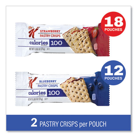 Special K Pastry Crisps, (36) Strawberry; (24) Blueberry, 0.88 Oz, 2/pouch, 30 Pouches/carton