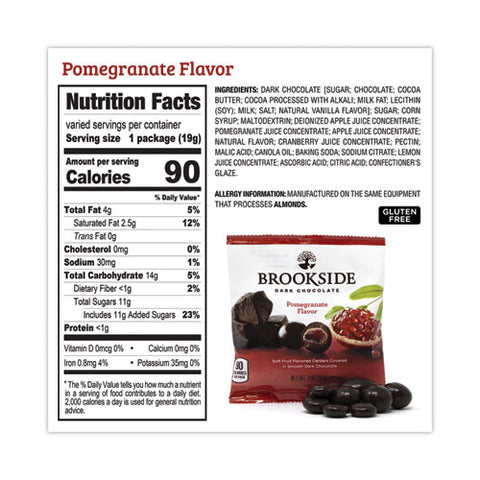 Dark Chocolate Fruit, Acai Blueberry And Pomegranate, 30 Pouches/carton