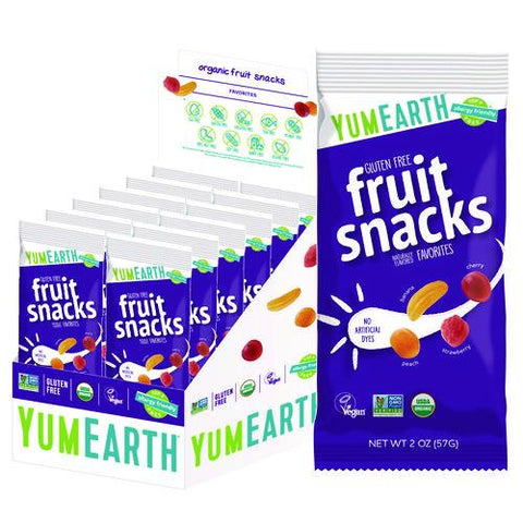 Organic Fruit Snacks, Assorted Flavors, 2 Oz Bag, 12/carton