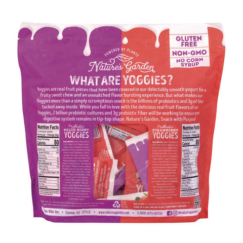 Probiotic Yoggies Variety Snack Pack, Assorted Flavors, 0.7 Oz Bag, 30/carton