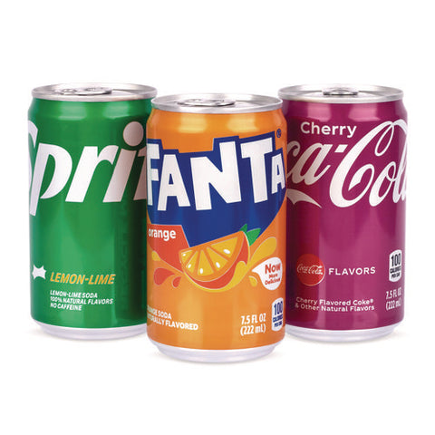 Mini Cans Variety Pack, Assorted Flavors, 7.5 Oz Can, 30/carton