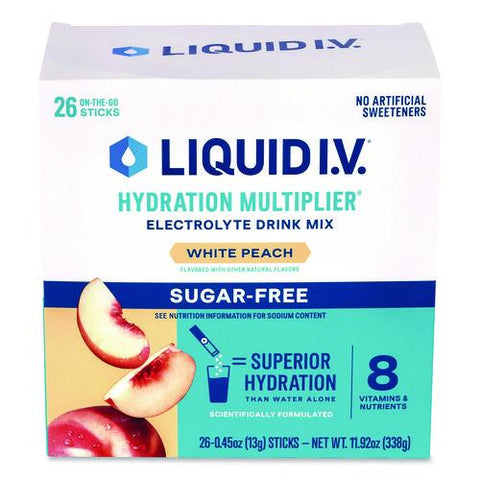 Sugar-free Hydration Multiplier, White Peach, 26 Packets/box