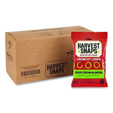 Crunchy Loops, Sour Cream And Onion, 1.35 Oz Bag, 8/box