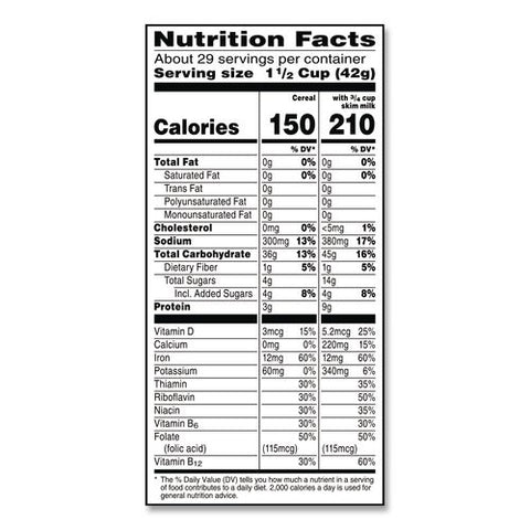 Corn Flakes Cereal,  2 Bags/box,  43 Oz Box