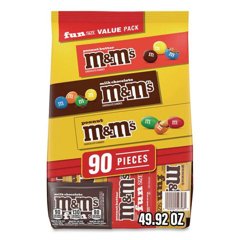 Milk Chocolate, Peanut And Peanut Butter Fun Size Variety Pack, Assorted Flavors, Individually Wrapped, 90 Pieces