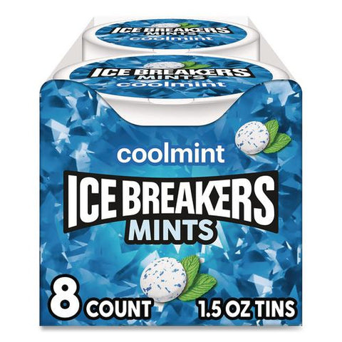Sugar-free Cool Mints, Coolmint, 1.5 Oz Tin, 8 Tins/carton