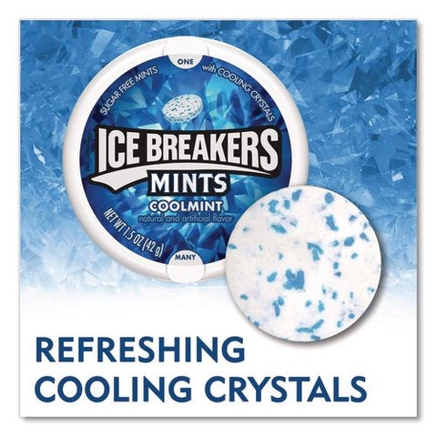 Sugar-free Cool Mints, Coolmint, 1.5 Oz Tin, 8 Tins/carton