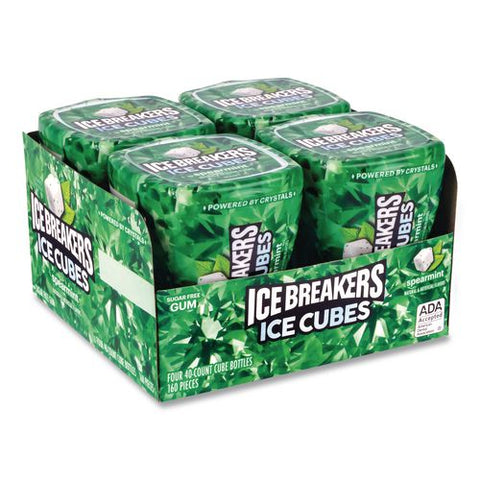 Ice Cubes Spearmint Sugar-free Gum, Spearmint, 40 Cubes/bottle, 4 Bottles/carton