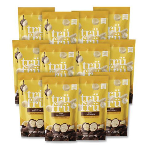 Hyper-dried Grab And Go Dried Bananas In Dark Chocolate, 1.7 Oz Packet, 12/carton