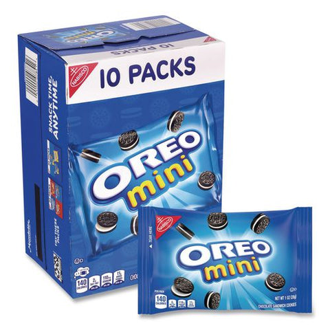 Mini Oreo's, Chocolate,1 Oz Bag, 10 Bags/box, 2 Boxes/carton