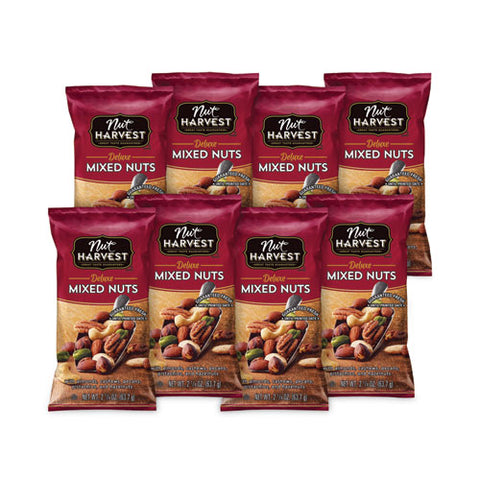 Deluxe Mixed Nuts, 2.25 Oz Pouch, 8/carton