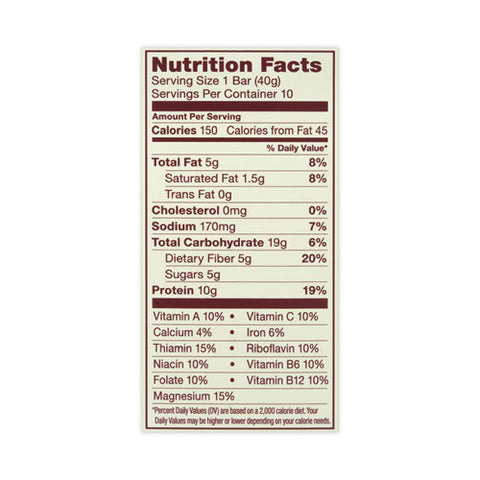 High Protein Bars, Chunky Chocolate Peanut, 1.41 Oz Bar, 10 Bars/carton