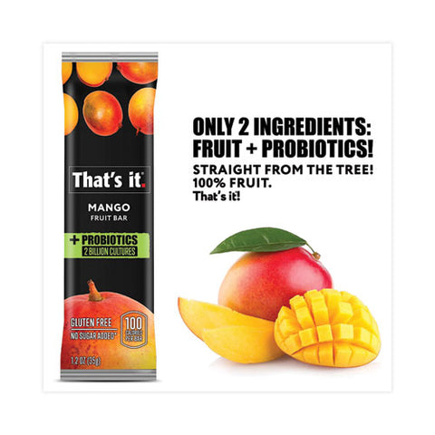 Nutrition Bar, Probiotic Mango Fruit, 1.2 Oz Bar, 12/carton