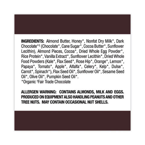 Refrigerated Protein Bar, Dark Chocolate Almond, 2.2 Oz Bar, 16/carton