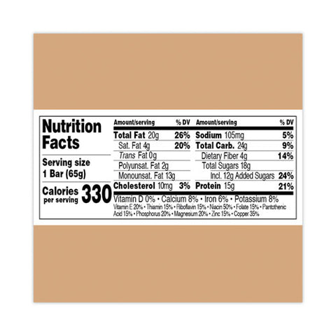 Refrigerated Protein Bar, Dark Chocolate Peanut Butter With Sea Salt, 2.3 Oz Bar, 16/carton