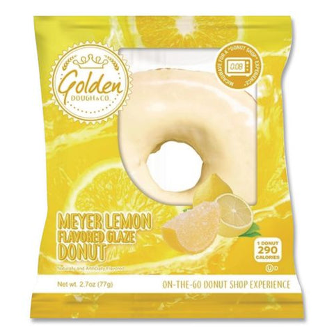 Meyer Lemon Glazed Donut, Lemon, 2.7 Oz Individually Wrapped, 7 Donuts/carton