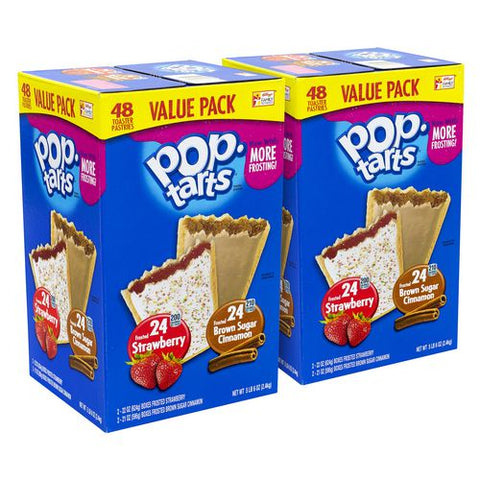 Pop Tarts, Brown Sugar Cinnamon/strawberry, 2/pouch, 24 Pouches Box, 2 Boxes/carton