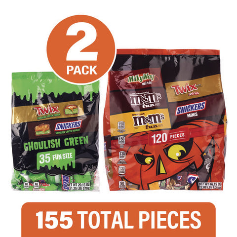 Mixed Chocolate Variety, Halloween Bundle, Chocolate, Two Bags, 155 Pieces