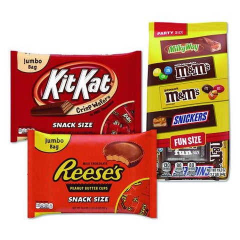 Chocolate Assortment, Assorted Fun And Snack Sizes, 3 Bags/pack
