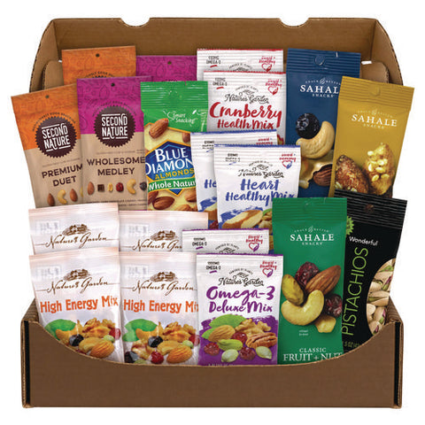 Healthy Mixed Nuts Snack Box, 18 Assorted Snacks/box